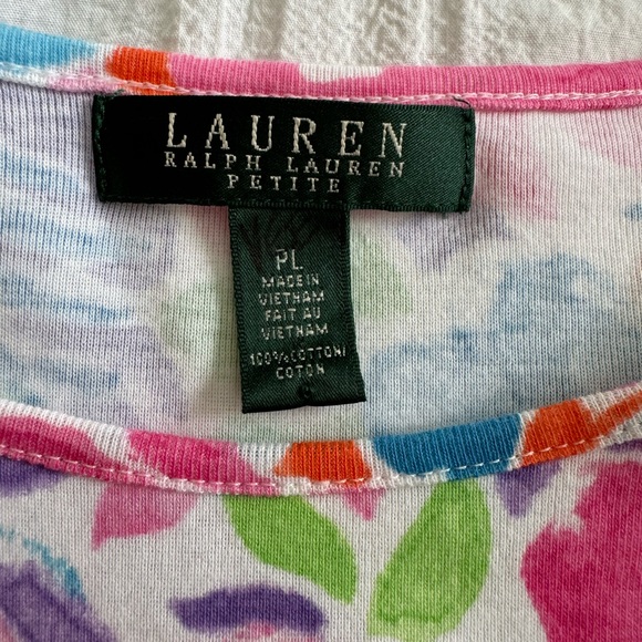 Lauren Ralph Lauren Short Sleeve Floral Top - Picture 3 of 6